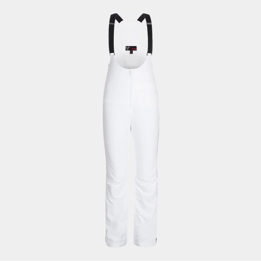 Fera Stretch White Ski Bib Pants